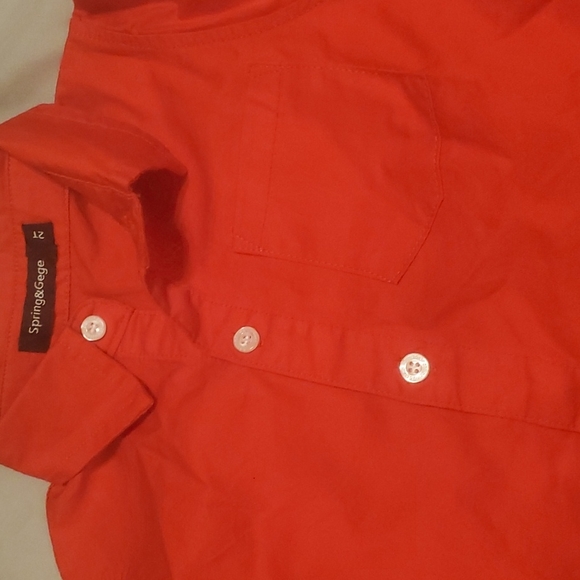 Nwot Spring&Gege Boys' Long Sleeve Dress Shirts Formal Uniform Woven Solid 2T - Picture 5 of 7